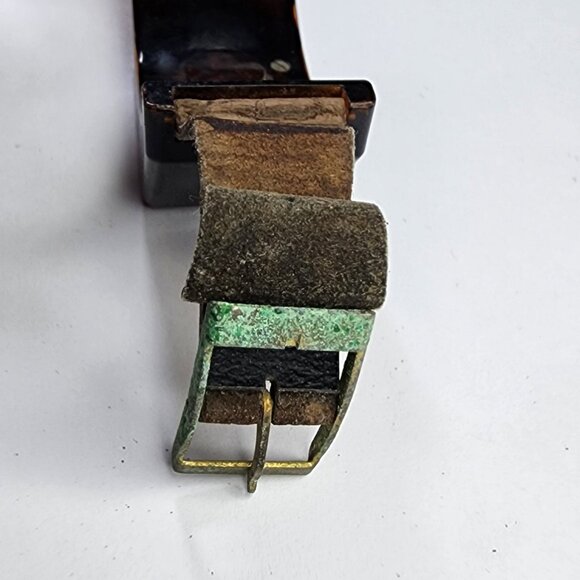 Mount Royal Watch Windup Vintage MCM Womens Brown  Acrylic Lucite Working - Picture 9 of 13